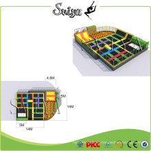 High Quality Attractive Multi Sport Trampoline Park with Climbing Wall